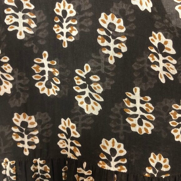 Daughters Of India Chaaya Eggplant Maxi Dress Size XS Brown Block Print - Picture 6 of 9